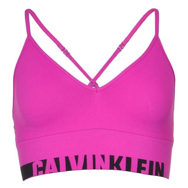 Wear Pink Logo - Calvin Klein U Wear Seamless Logo Unlined Bralette Pink Small