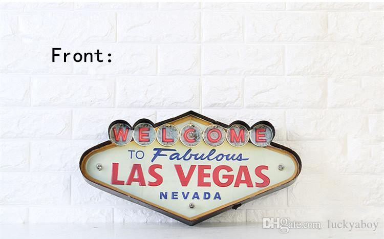 Welcome to Las Vegas Logo - 2019 Welcome Las Vegas Nevada Vintage Neon Sign Decorative Painting ...