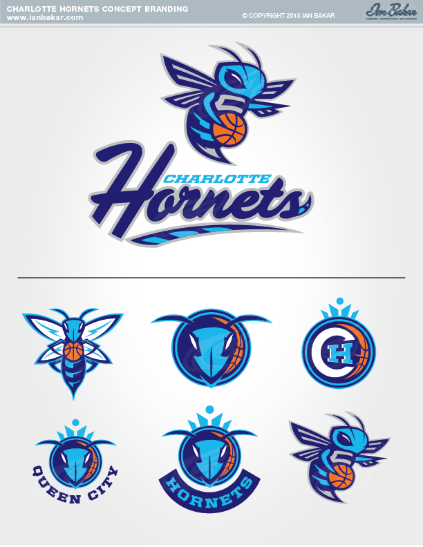 Charlotte Hornets Logo - Charlotte Hornets Concept II .. and III. Update with new Hornet ...