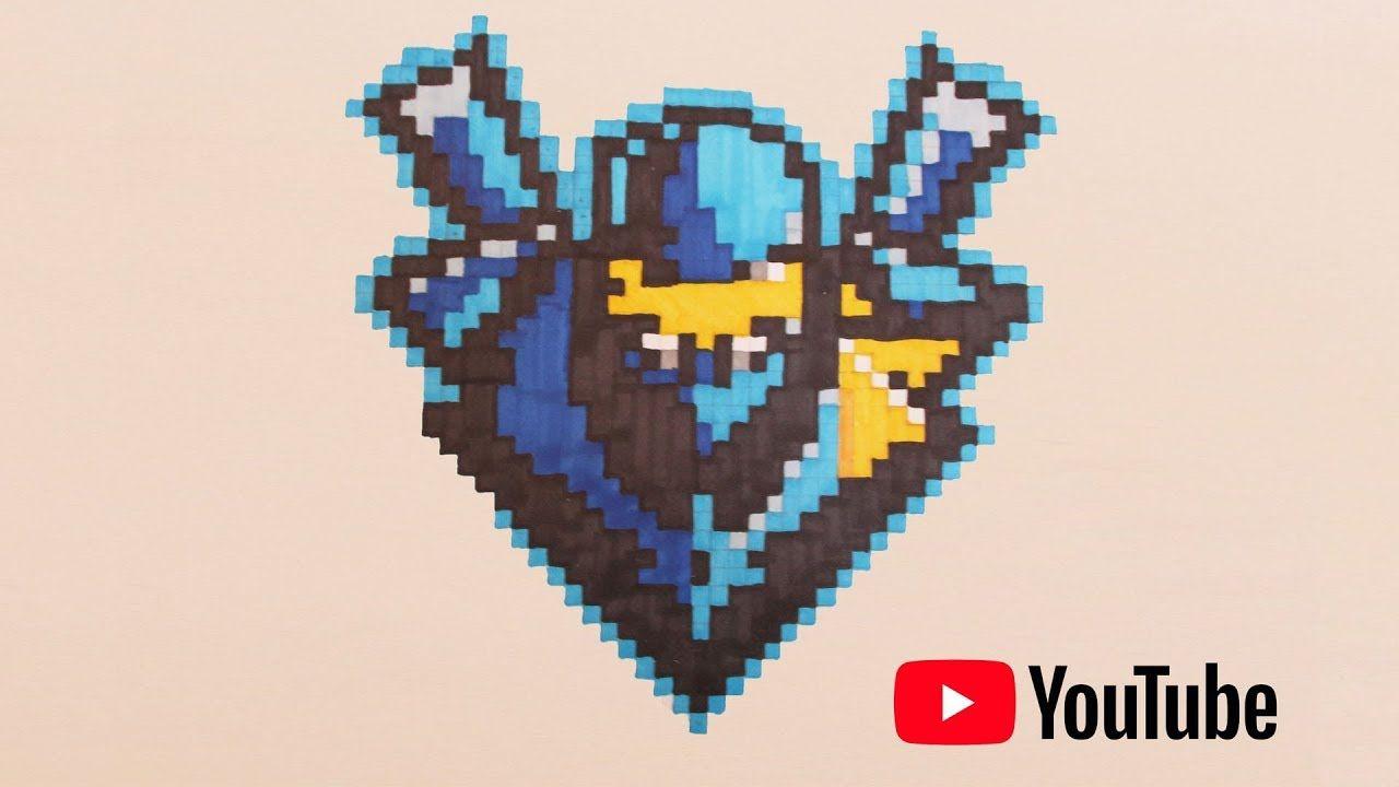 Ninja Fortnite Logo - Comment dessiner le logo de Ninja Fortnite (Pixel Art) - YouTube