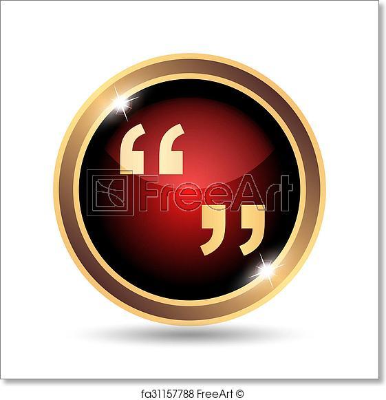 White Circle with Red Quotation Mark Logo - Free art print of Quotation marks icon. Quotation marks icon ...