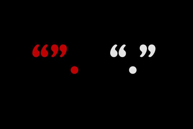 White Circle Red Quotation Mark Logo - Word Play: In or Out: Quotation Marks and Punctuation