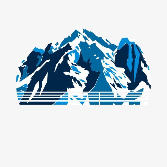 Blue Mountain Logo - Snowy Blue Sign, Snow Mountain Logo, Blue, Mountain PNG and PSD File ...