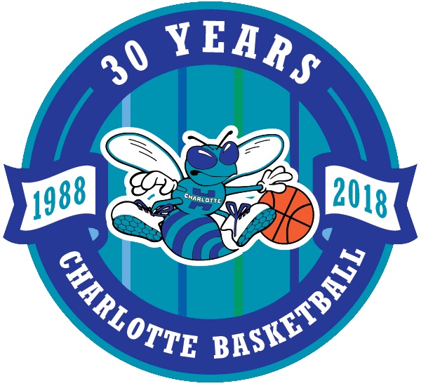 Hornets Logo - Charlotte Hornets 30 Year Anniversary Logo - Sports Logos Index