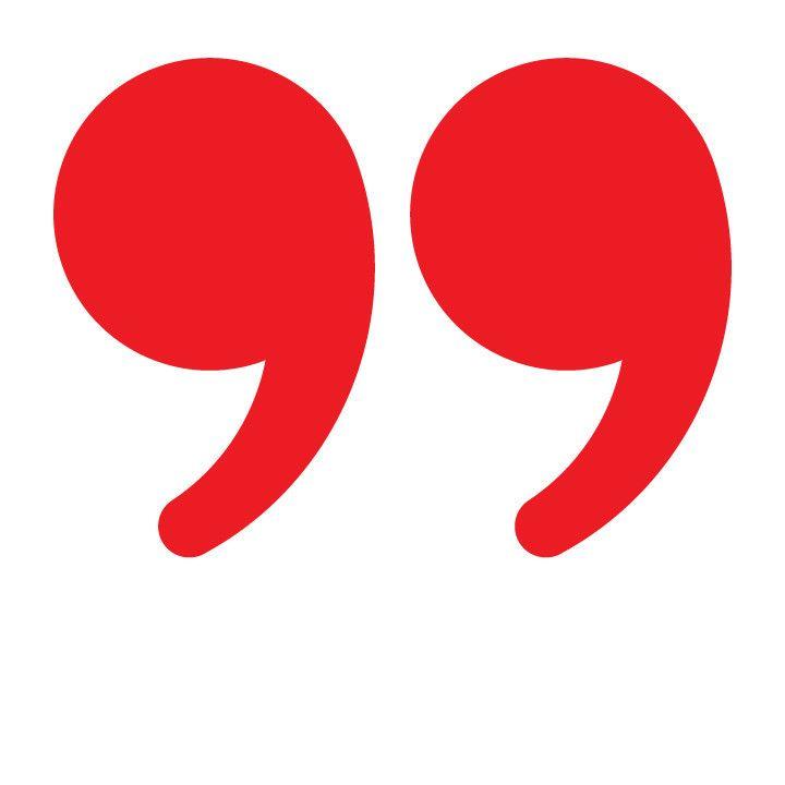 White Circle Red Quotation Mark Logo - National Cancer Association