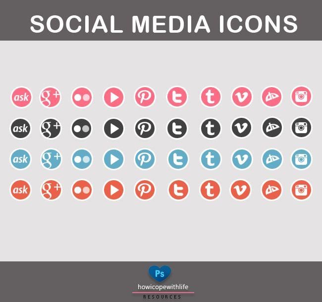 Ask.FM Social Media Logo - 15 Best Flat Circular Social Icon Sets For Free Download - 365 Web ...