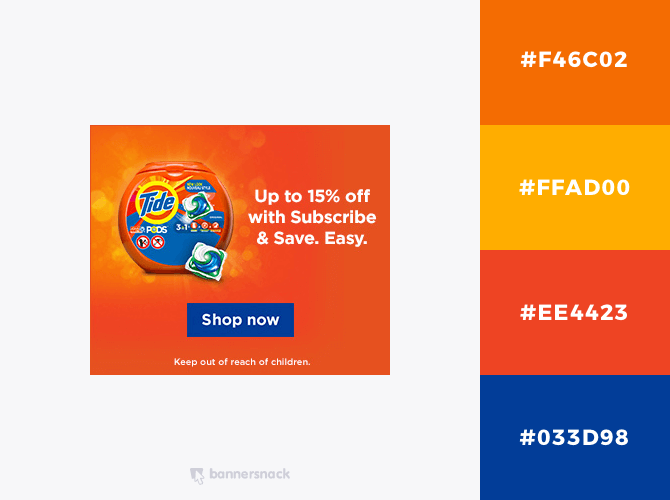 Red Blue Orange Logo - Eye Catching Color Combinations In Display Ads