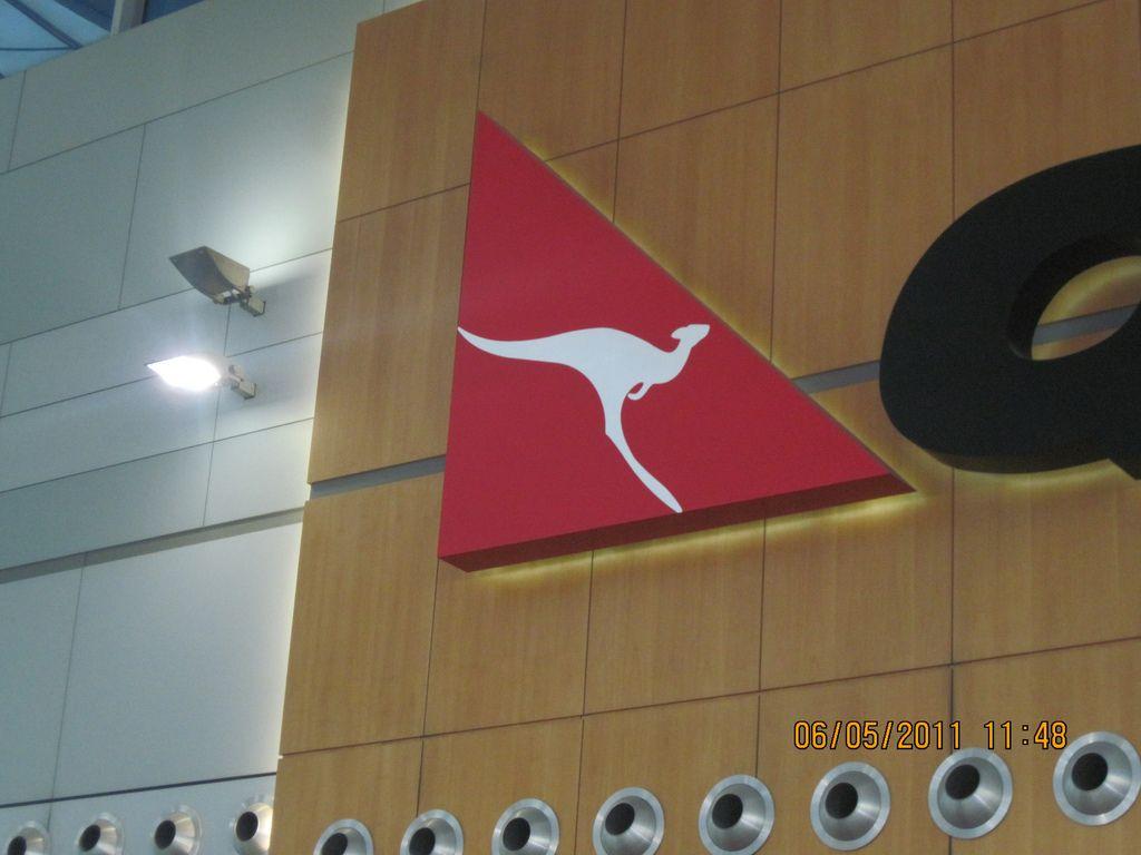 Red and White Kangaroo Logo - Red triangle white kangaroo. dylan from hawaii