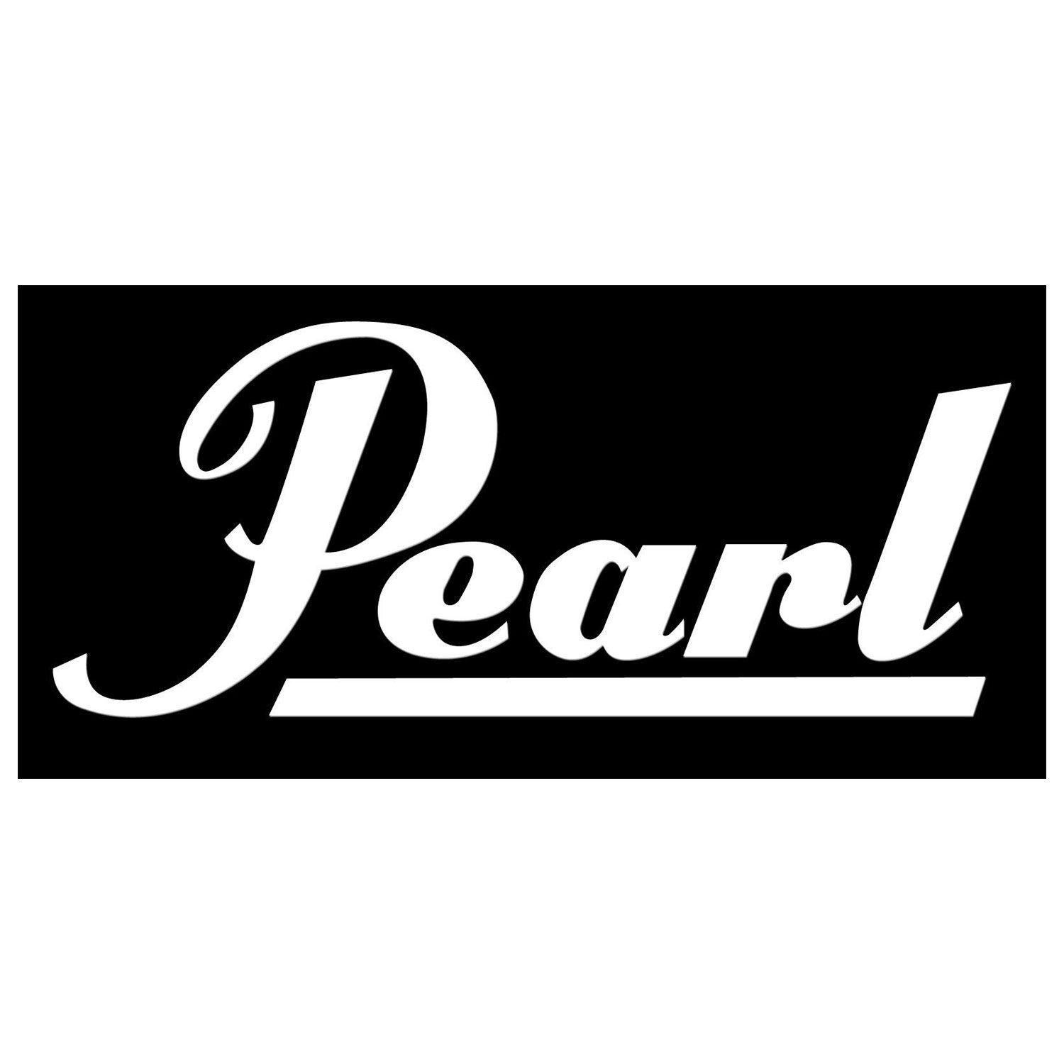 Pearl Drums Logo - Pearl 9 x 4 White Logo Decal Sticker