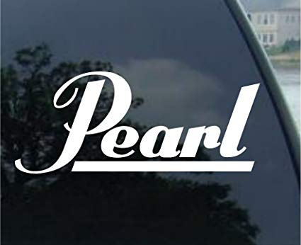 Pearl Drums Logo - PEARL DRUM LOGO PERCUSSION MUSIC 6 White Decal Car
