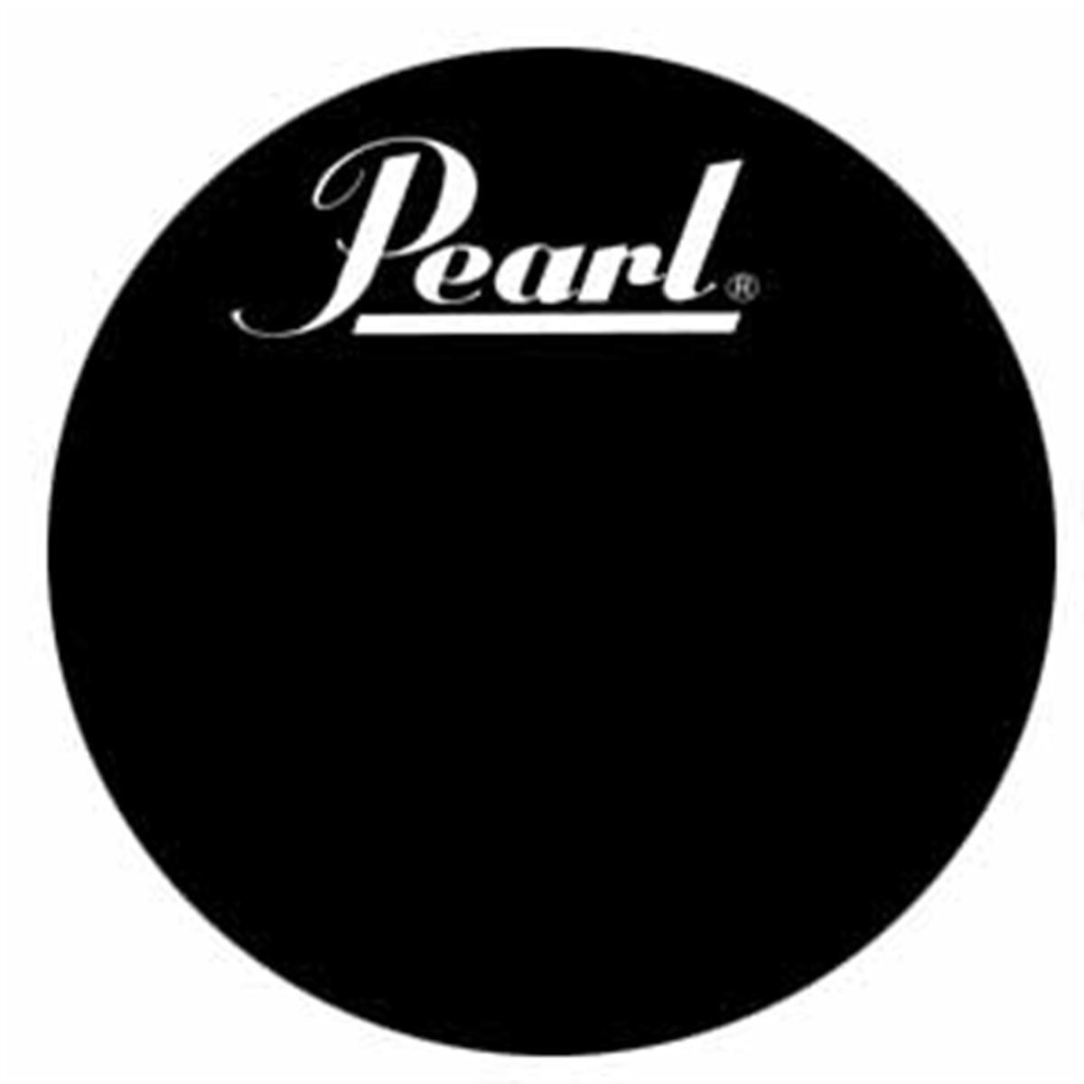 Pearl Drums Logo - Pearl EB20DBDPL 20 Black Bass Drum Resonant Head w/ White Logo