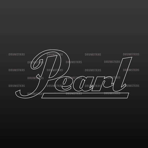 Pearl Drums Logo - Pearl Drums Outlline logo replacement for Bass Drum head