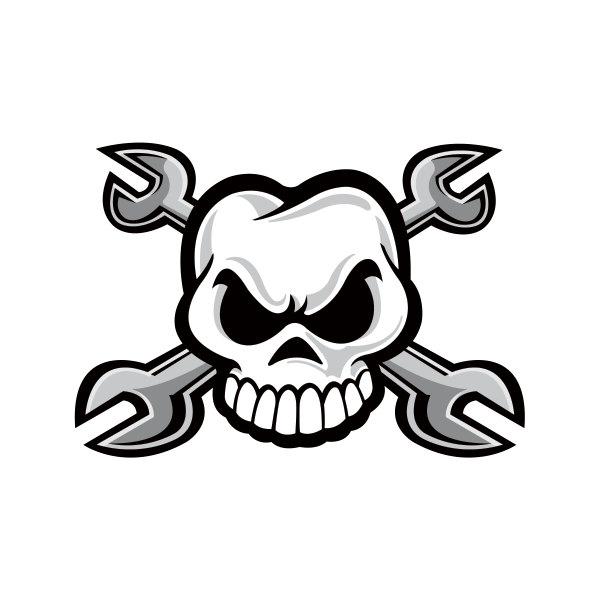 Mechanic Skull Logo - Printed vinyl Skull The Mechanic | Stickers Factory