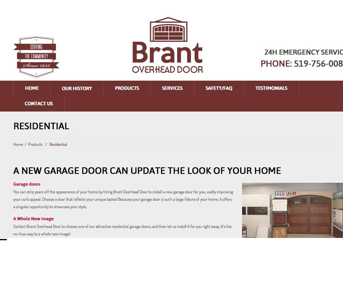 Unique Garage Door Company Logo - Serious, Traditional, Construction Logo Design for Brant Overhead ...