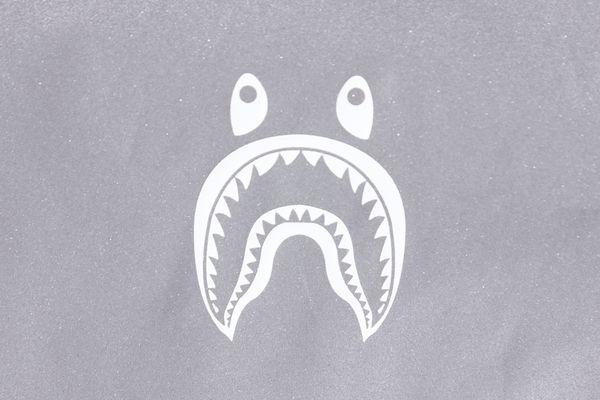 Black and White BAPE Shark Logo - A Bathing Ape Reflector Shark Hoodie Jacket Online Shop