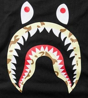 White BAPE Shark Logo - Bape shark Logos