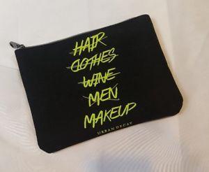 Urban Decay Logo - Urban Decay Makeup Bag Cosmetic Zip Case Black Logo HAIR WINE MEN