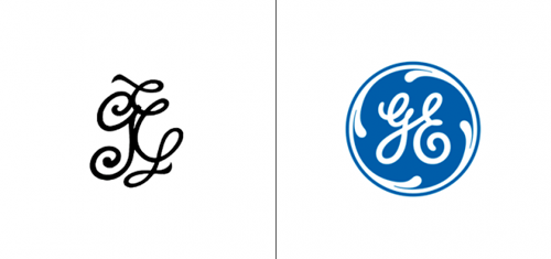 Old General Electric Logo - Old vs new logos of famous companies | Wonderfulinfo