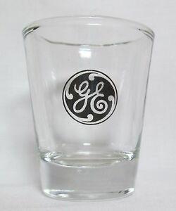 Old General Electric Logo - GE General Electric Logo on Clear Shot Glass | eBay