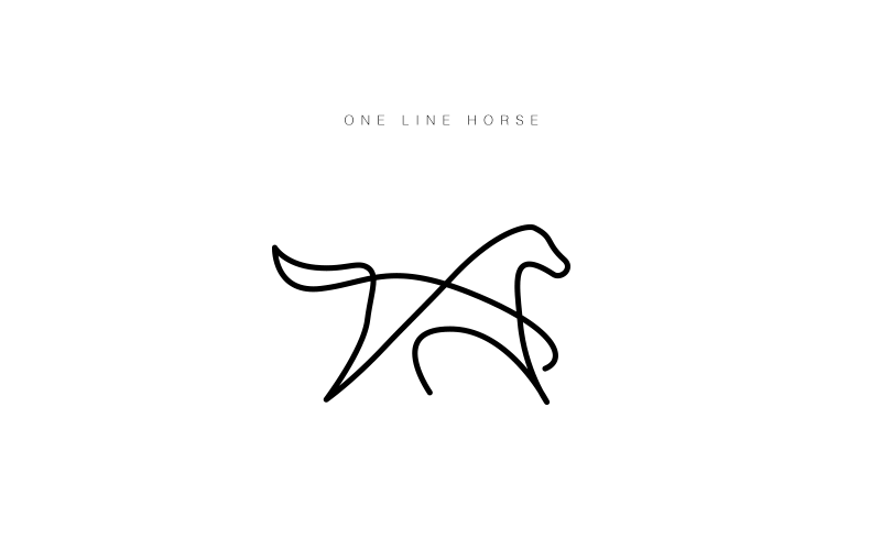 Horse Line Logo - One line animal logos | tattoo | One line animals, Tattoos, Animal logo
