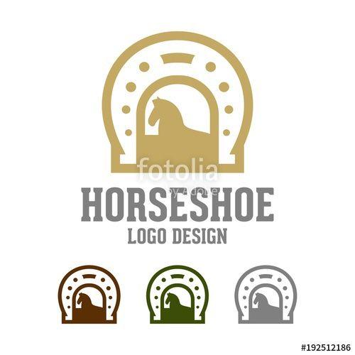 Horse and Horseshoe Logo - Line Horseshoe Logo, Horses Logo, Horse Stable Design Logo Vector ...