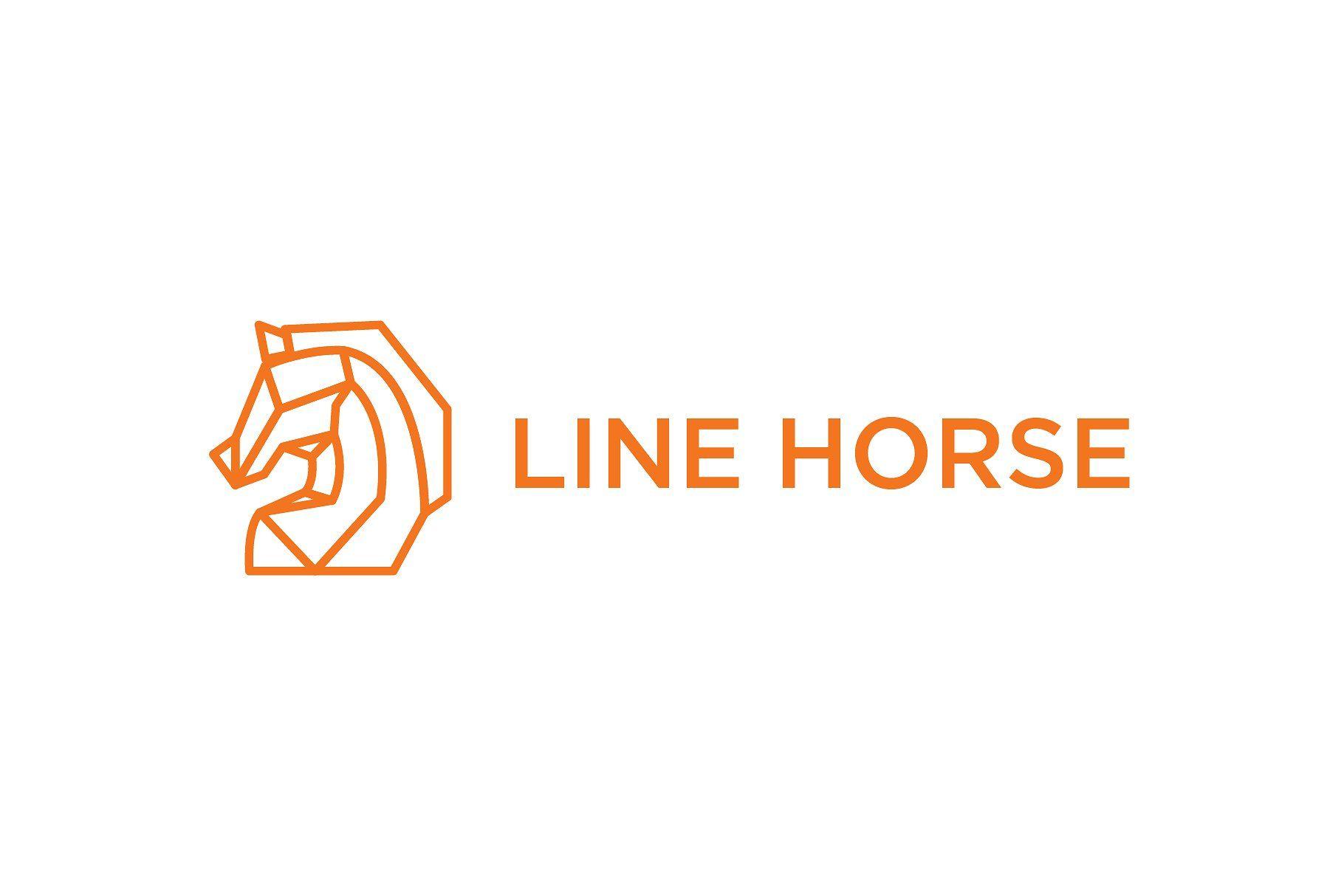 Horse Line Logo - Line Horse Logo ~ Logo Templates ~ Creative Market