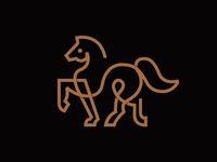 Horse Line Logo - TIE A TIE by Aiste / Bucket / Logo of the day | Dribbble