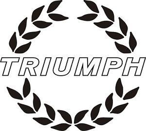 Triumph TR6 Logo - TRIUMPH TR6 TR7 TR8 Laurel Logo bonnet Badge Decal Sticker outline ...