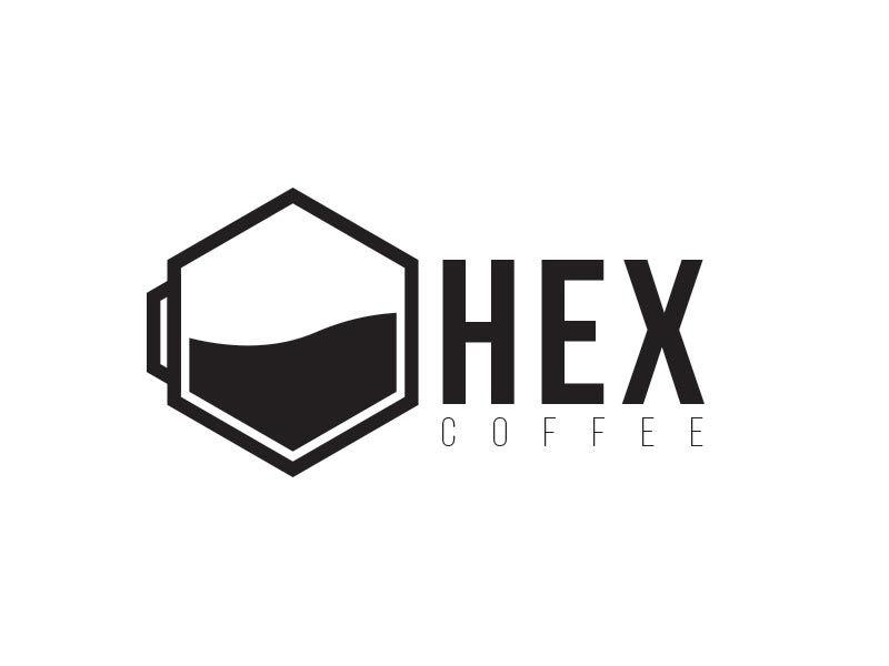 Hex and White Logo - Hex Coffee Branding Concept
