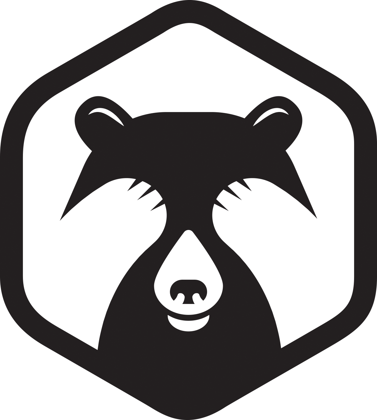 Hex and White Logo - hex logo – Shy Bear Brewing