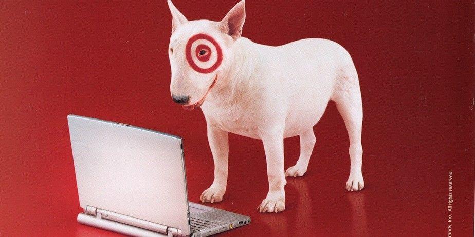 Red and White Dog Logo - Cute Dog Photo: Revisit Bullseye's Greatest Moments