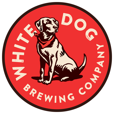 Red and White Dog Logo - White Dog Brewing Co