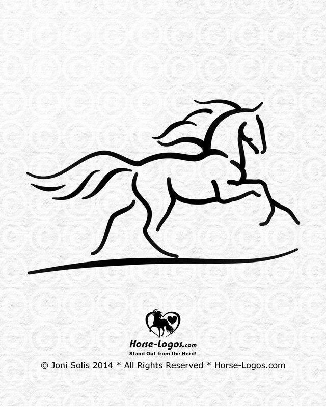 Horse Line Logo - Cantering horse graphic by Joni Solis -- I added some lines for the ...