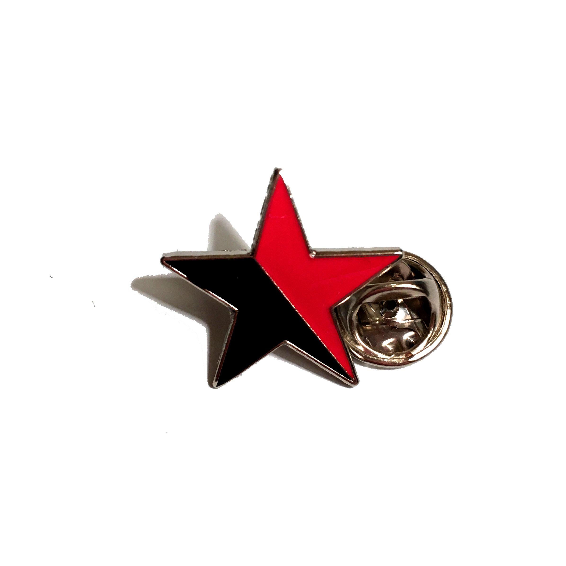 Red and Black Star Logo - En Masse Distro - Red/Black Star Enamel Pin