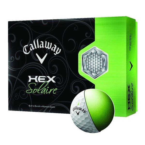 Hex and White Logo - Callaway Ladies Hex Solaire White Golf Balls (12 Balls) Logo Overrun