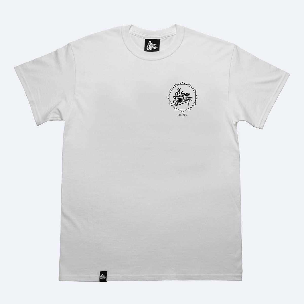 Hex and White Logo - LOGO HEX BP T-SHIRT - WHITE – Slam Sanctuary