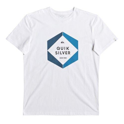 Hex and White Logo - Quiksilver Hex Logo T Shirt In White