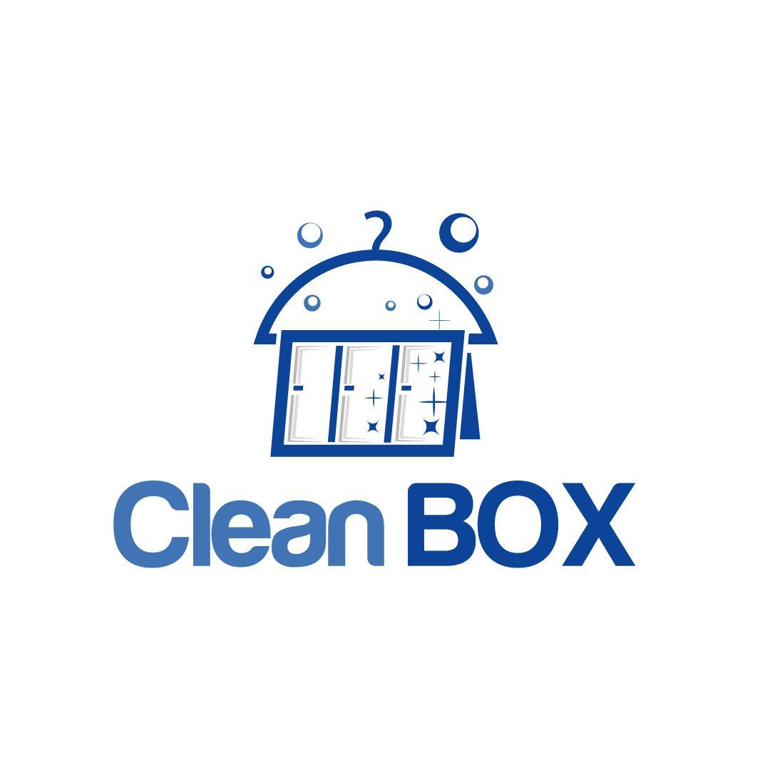 Clean Box Logo - Elegant, Playful, Dry Cleaning Logo Design for Clean box