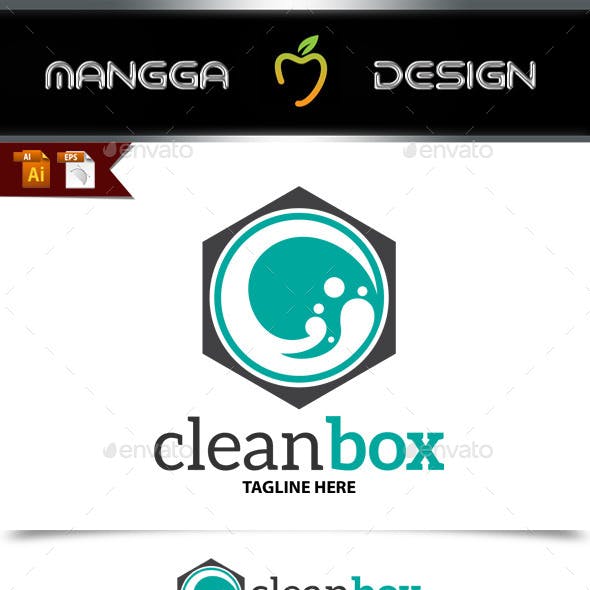 Clean Box Logo - Logo Clean Graphics, Designs & Templates from GraphicRiver
