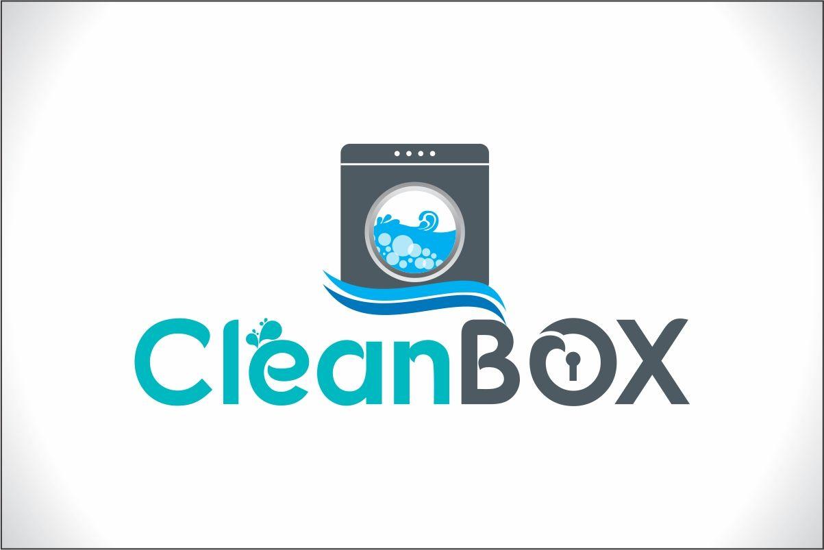 Clean Box Logo - Elegant, Playful, Dry Cleaning Logo Design for Clean box