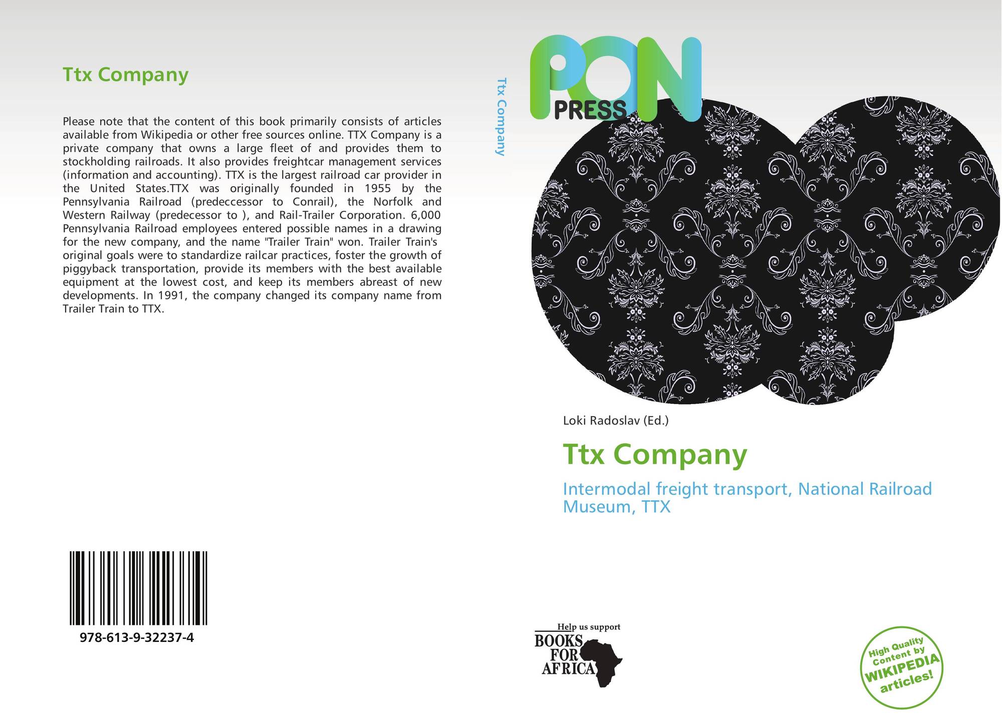 TTX Company Logo - Ttx Company, 978 613 9 32237 6139322375 , 9786139322374
