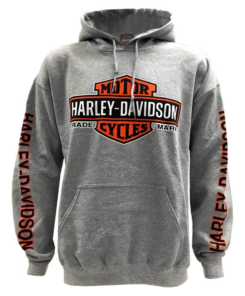 Gray Shield Logo - Harley Davidson® Men's Bar & Shield Logo Pullover Hooded Sweatshirt