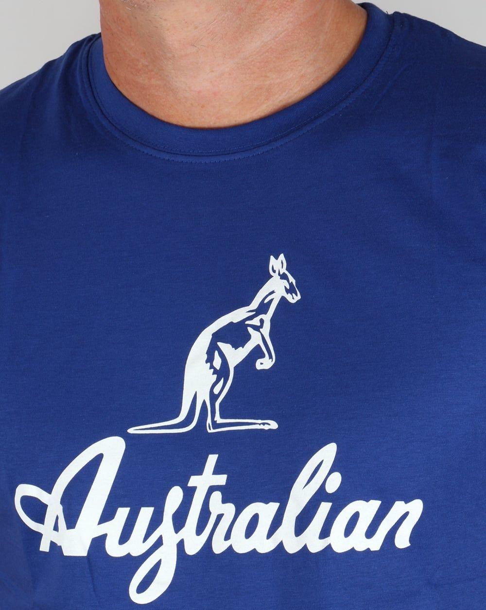 Red and White Kangaroo Logo - Australian By Lalpina Kangaroo Logo T Shirt Royal Blue White, Tee