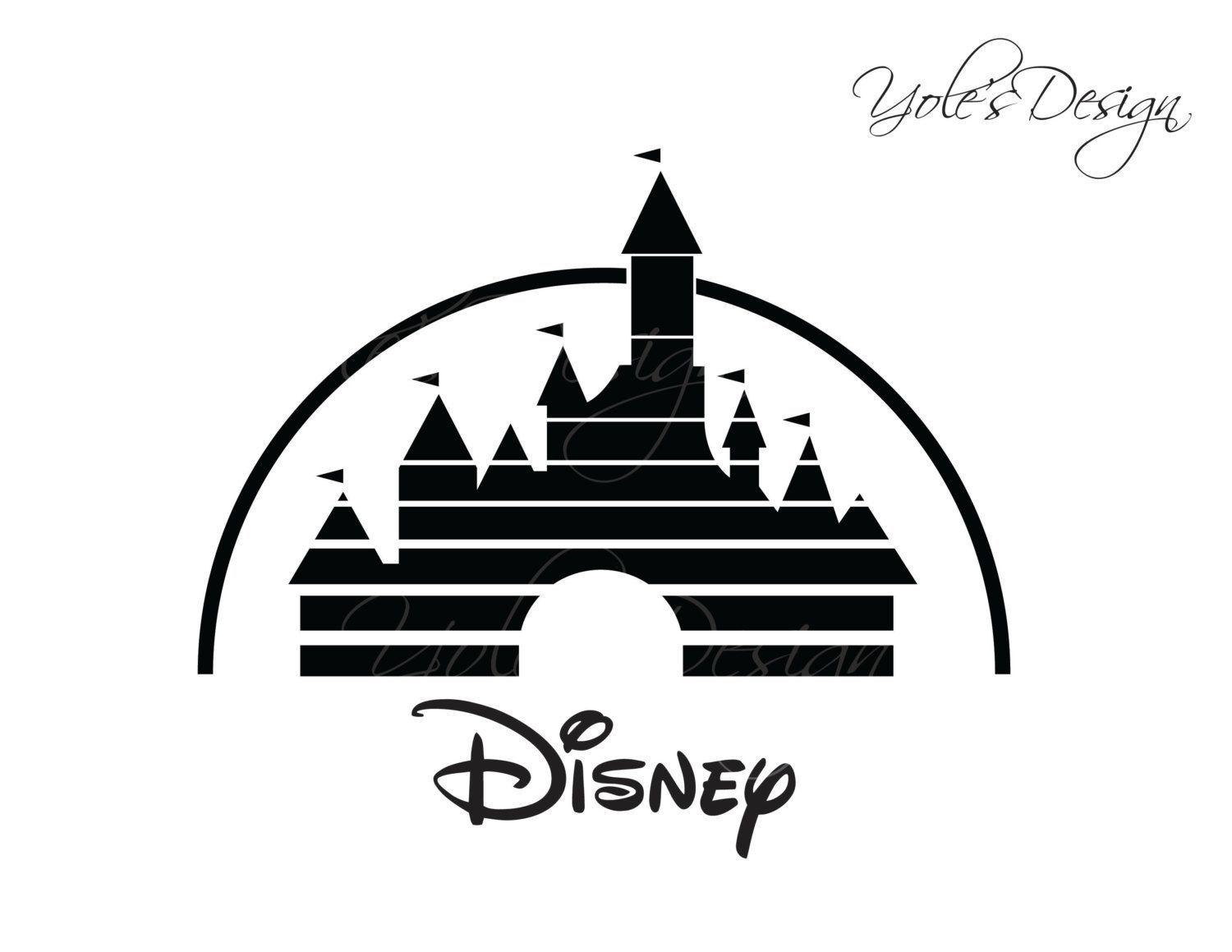 Disney Castle Logo - disney castle black and white drawing Stamps