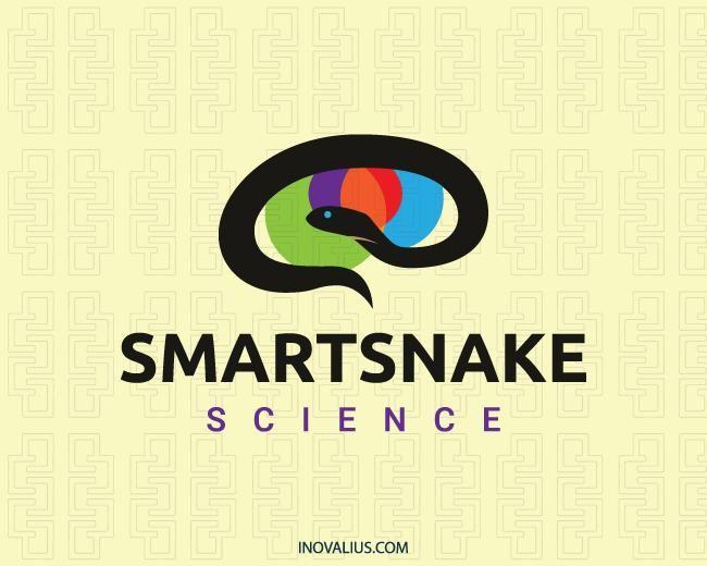 Purple and Organge Company Logo - Smart Snake Logo Design