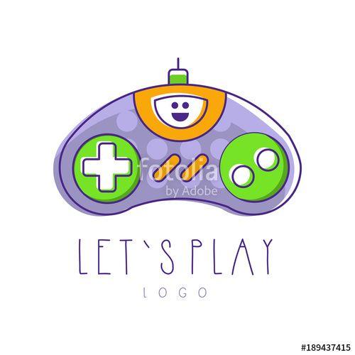 Purple and Organge Company Logo - Gaming controller logo. Let s play. Gamepad icon. Vector design for ...
