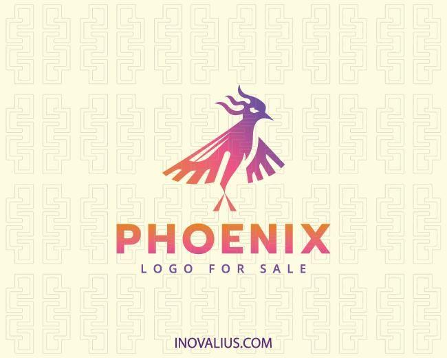 Purple and Organge Company Logo - Phoenix Logo Design
