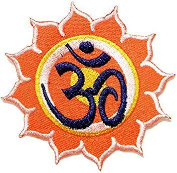 Om Indian Logo - Lotus Aum Om Ohm Hindu Yoga Indian Lotus Lucky Logo biker Hog Outlaw ...