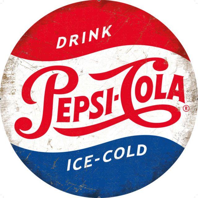 Vintage Cola Logo - Pepsi Cola Logo Round Metal Sign | eBay