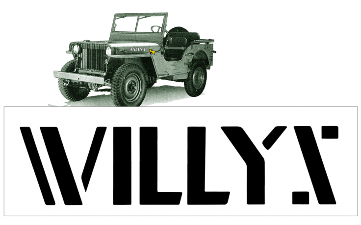 Willys Jeep Logo - Graphic Express - Jeep - WILLYS name Logo Decal